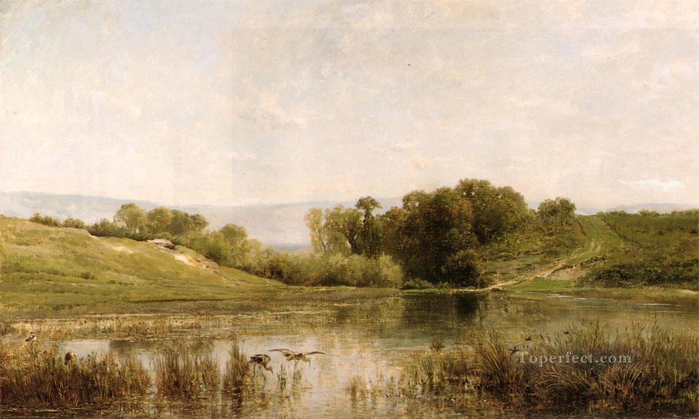 LEtang De Gijlieu Barbizon Impresionismo paisaje río Charles Francois Daubigny Pintura al óleo